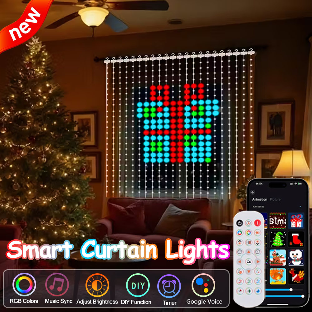 Home Decor Free App - Christmas Gifts!! Smart Curtain Lights with
