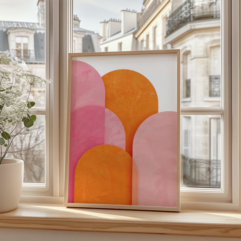 Modern Abstract Colorful Pink  - огляд і ціна Home Decor Theme