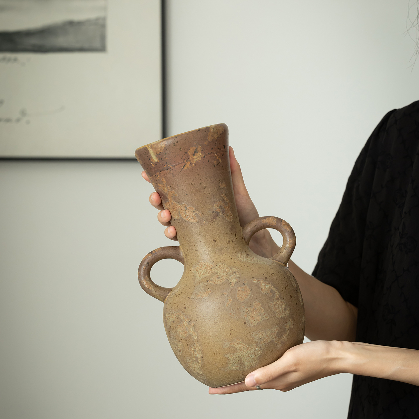 CAPIRON Rustic Ceramic Vase Fr - огляд і ціна Pampas Grass Decor