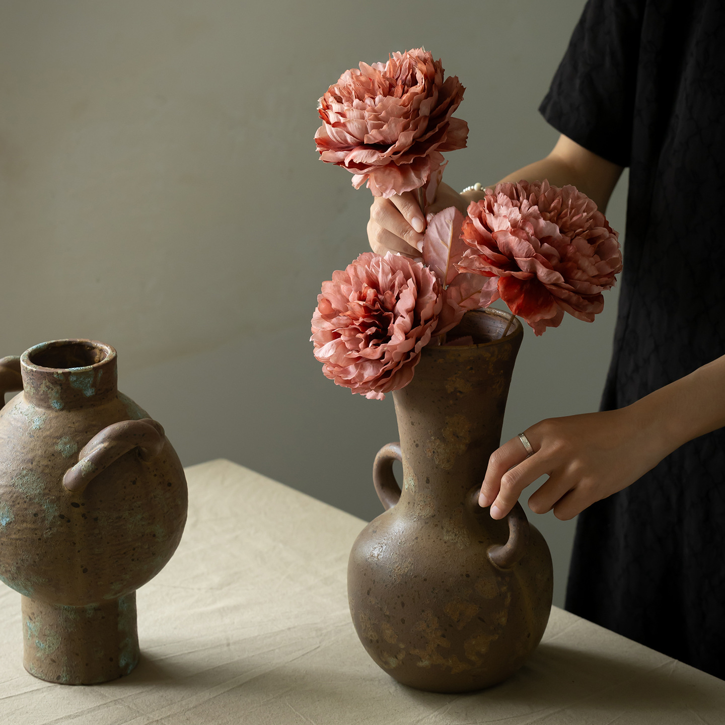 CAPIRON Rustic Ceramic Vase Fr - огляд і ціна Pampas Grass Decor