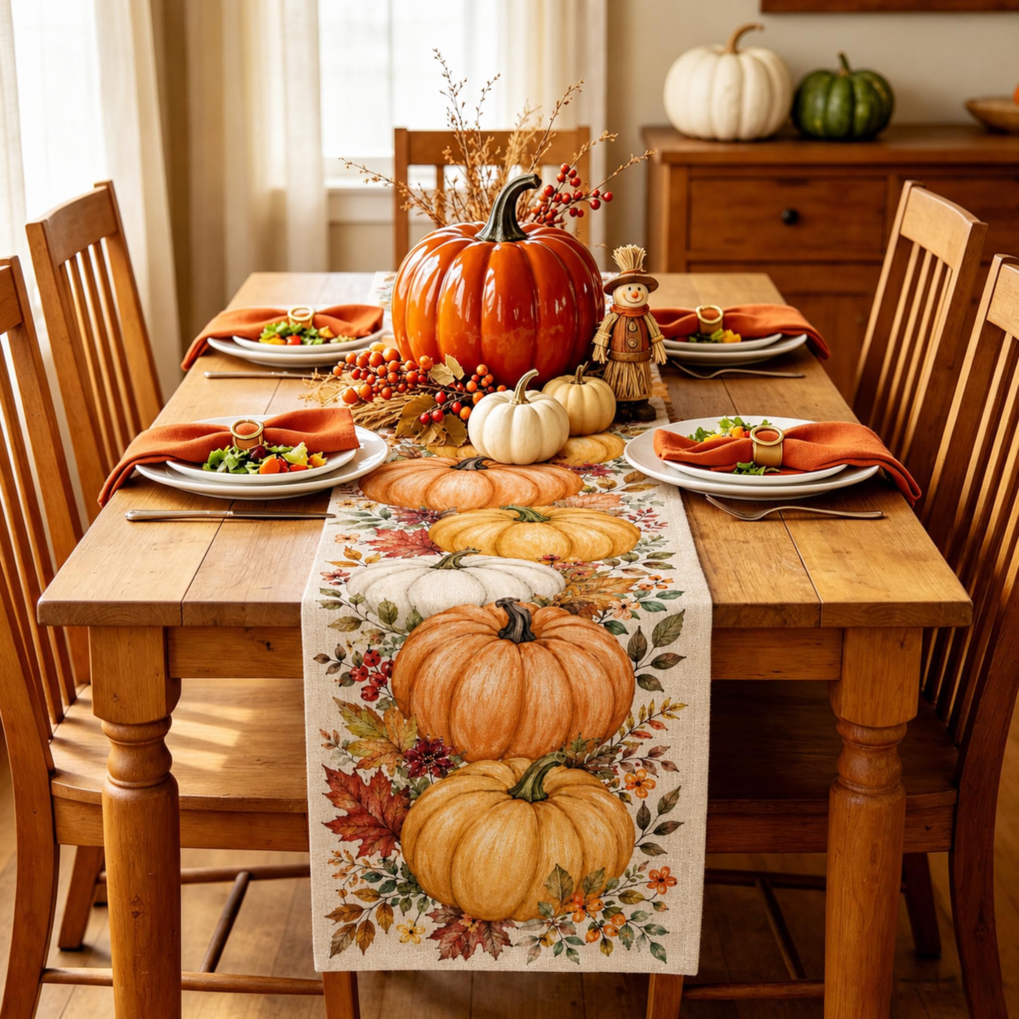 Halloween Table Runner Vintage - огляд і ціна Linen Table Runner