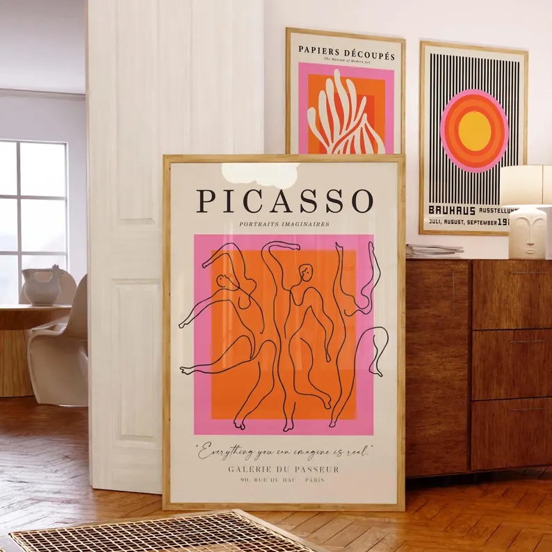 3pcsModern Orange  Bauhaus And - огляд і ціна Home Decor Theme