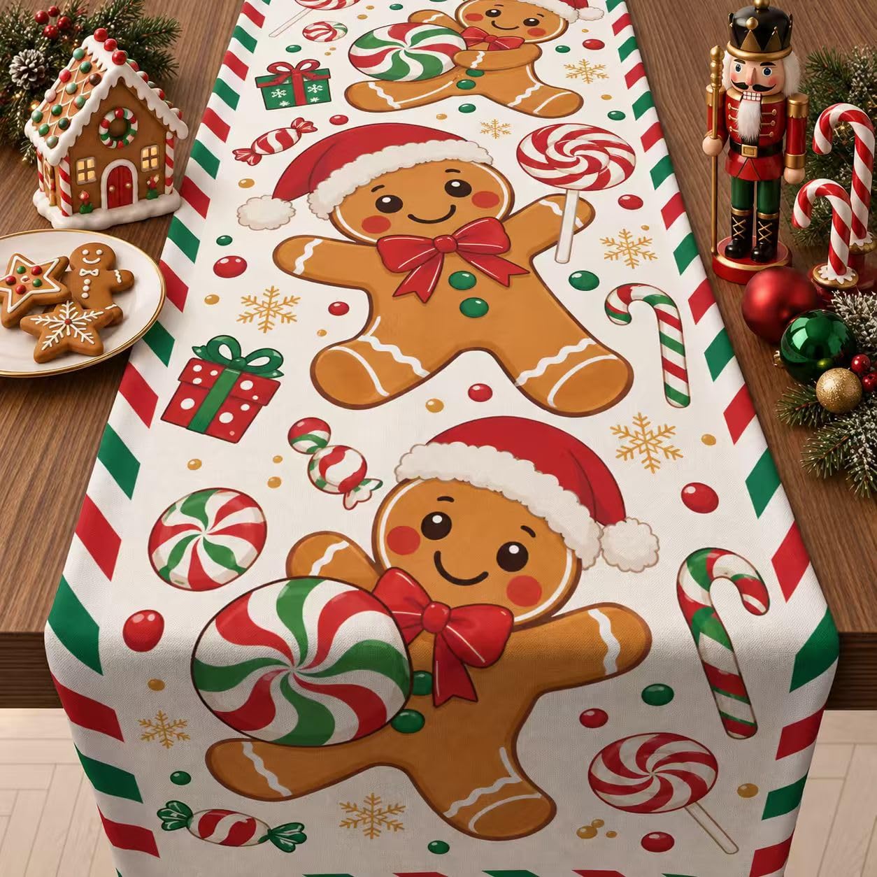 Christmas Gingerbread Man Tabl - огляд і ціна Linen Table Runner