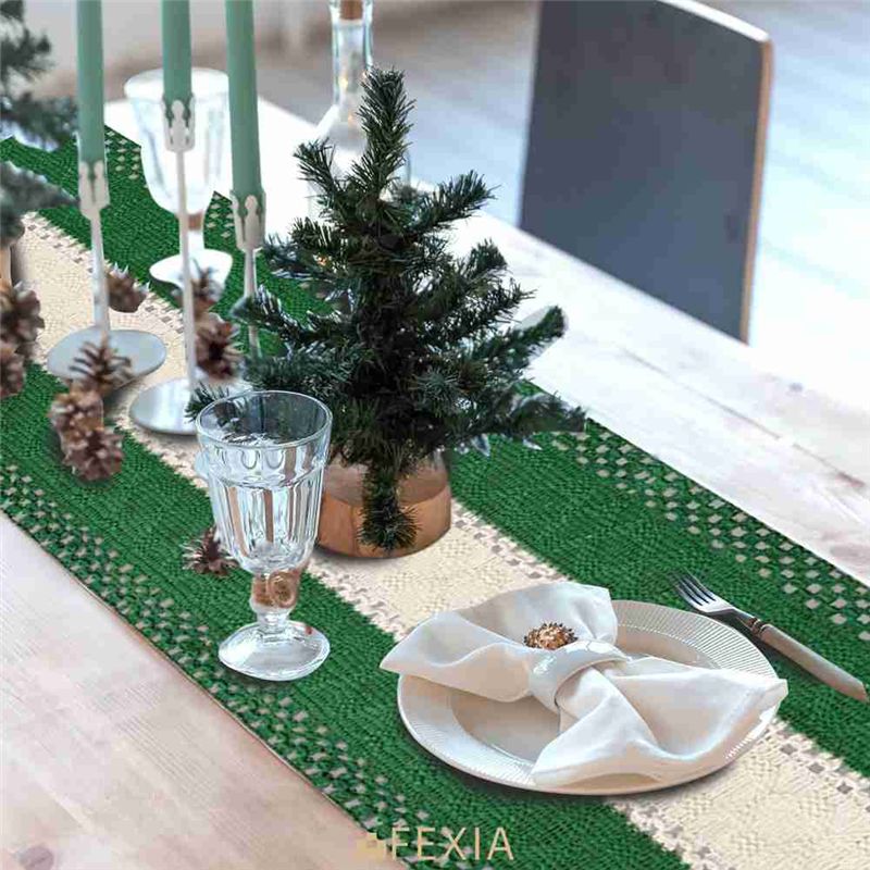 DT15 Boho Farmhouse Table Runn - огляд і ціна Linen Table Runner